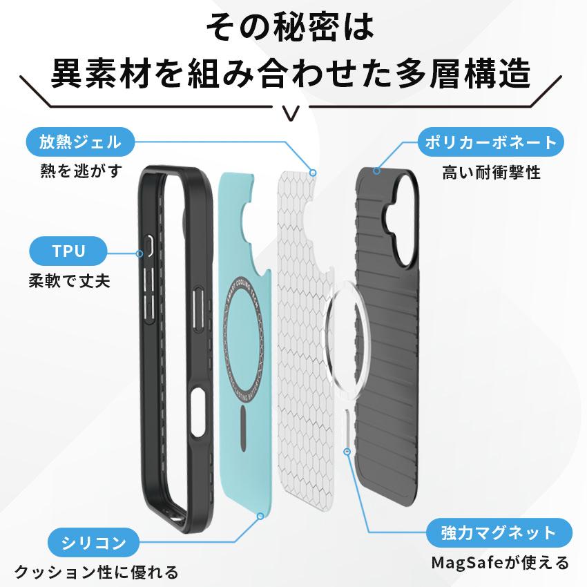 Cellularline iPhone17 ケース  放熱 冷却 MagSafe対応 耐衝撃 抗菌 放熱ジェル N52マグネット 強力磁石 衝撃吸収 スマホケース アイフォンケース  ブラック 黒 |  | 03