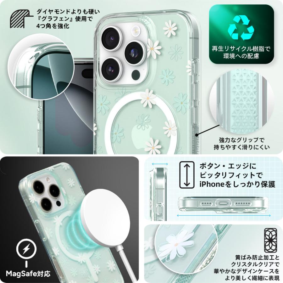 iPhone16 ケース クリア iPhone 16 16Pro 16ProMax Pro Max  耐衝撃 黄変防止 透明 クリアケース 写真入れ ステッカー スマホ かわいい ZAGG ザグ アメリカ 海外 |  | 07