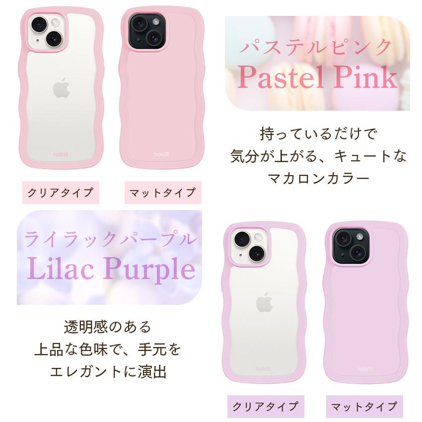 アウトレット特価】 holdit iPhoneケース 透明 ウェーブ なみなみ 韓国