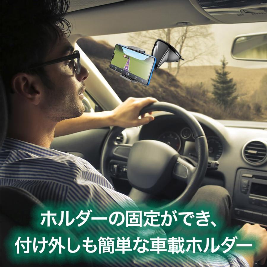車載ホルダー iPhone スマホホルダー 車 車載 吸盤 全機種対応 スマホ スマホスタンド アーム ロック機能 海外 Cellularline |  | 02
