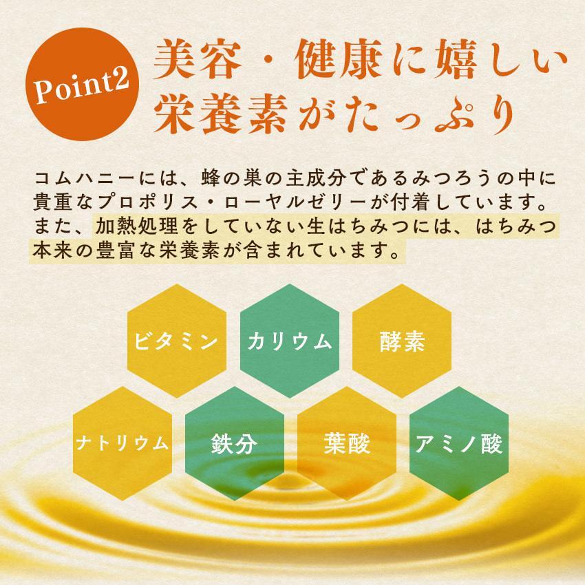 コムハニー 巣蜜 巣みつ はちみつ 蜂蜜 生はちみつ 非加熱