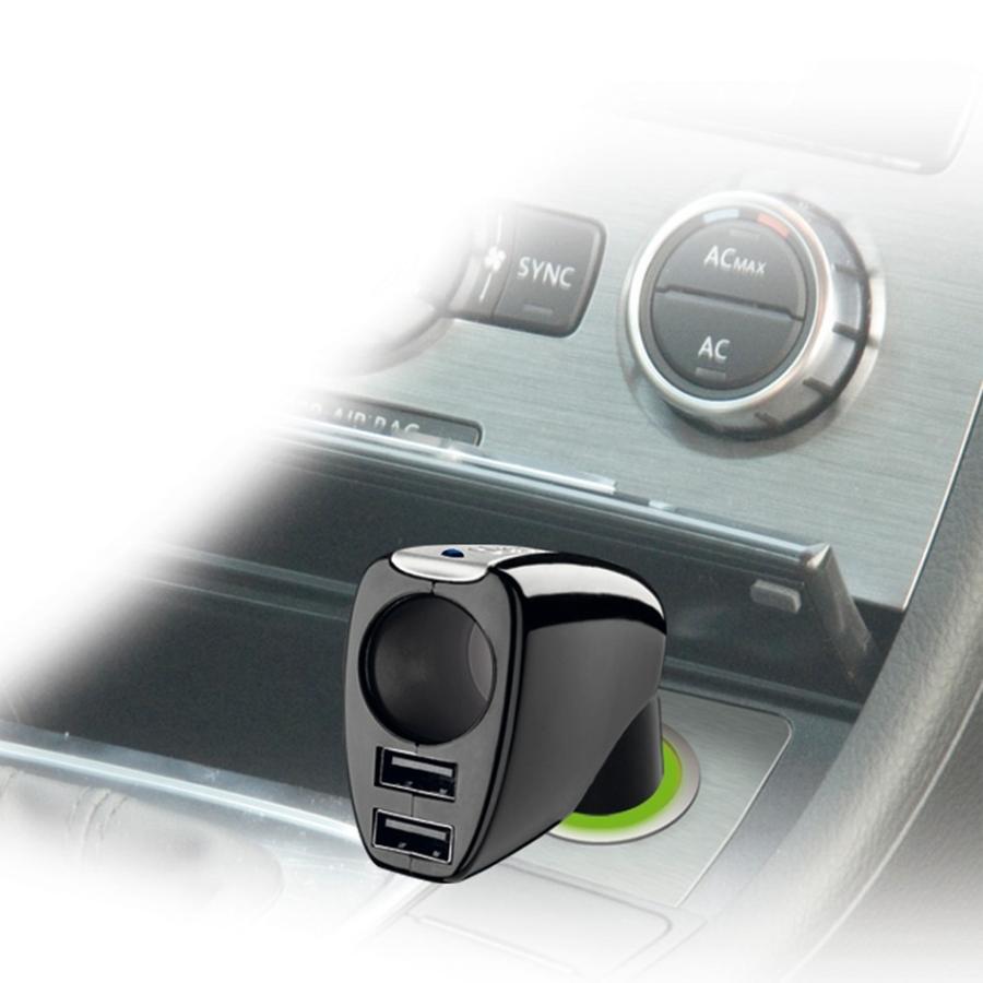 シガーソケット usb 充電 充電器 車 2ポート 2口 2.1A シガー 増設 延長 iPhone iPad スマホ スマートフォン タブレット Cellularline セルラーライン |  | 01