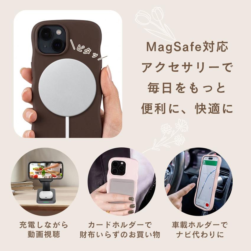 Holdit iPhone18 Pro Max ケース MagSafe 対応 うねうね なみなみ iPhone16 17e iPhone15 シリコンケース くすみカラー 北欧 ブランド マグセーフ スマホケース |  | 04