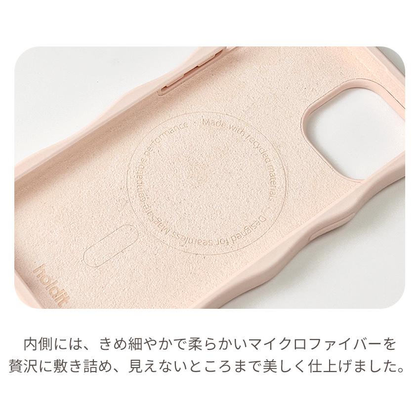 Holdit iPhone18 Pro Max ケース MagSafe 対応 うねうね なみなみ iPhone16 17e iPhone15 シリコンケース くすみカラー 北欧 ブランド マグセーフ スマホケース |  | 09