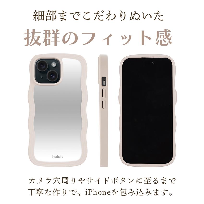 holdit 耐衝撃 iPhoneケース ミラー iPhone16 16e スマホケース ウェーブ 波 なみなみ うねうね 韓国 鏡 ケース iPhone15 Pro Max iPhone15  Pro アイフォン |  | 06
