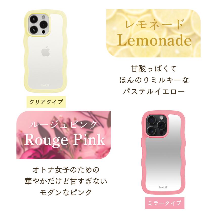 holdit 耐衝撃 iPhoneケース iPhone17e 17e iPhone17 17 Air Pro 16e スマホケース 透明 ウェーブ 波 なみなみ うねうね 韓国 鏡 ケース iPhone16 16 15 Pro Max |  | 14