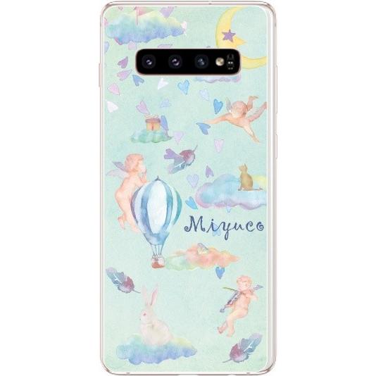 galaxy S10+ ケース SC-04L SCV42 ギャラクシーS10プラス カバー らふら 名入れ エンジェルバルーン｜laugh-life｜03