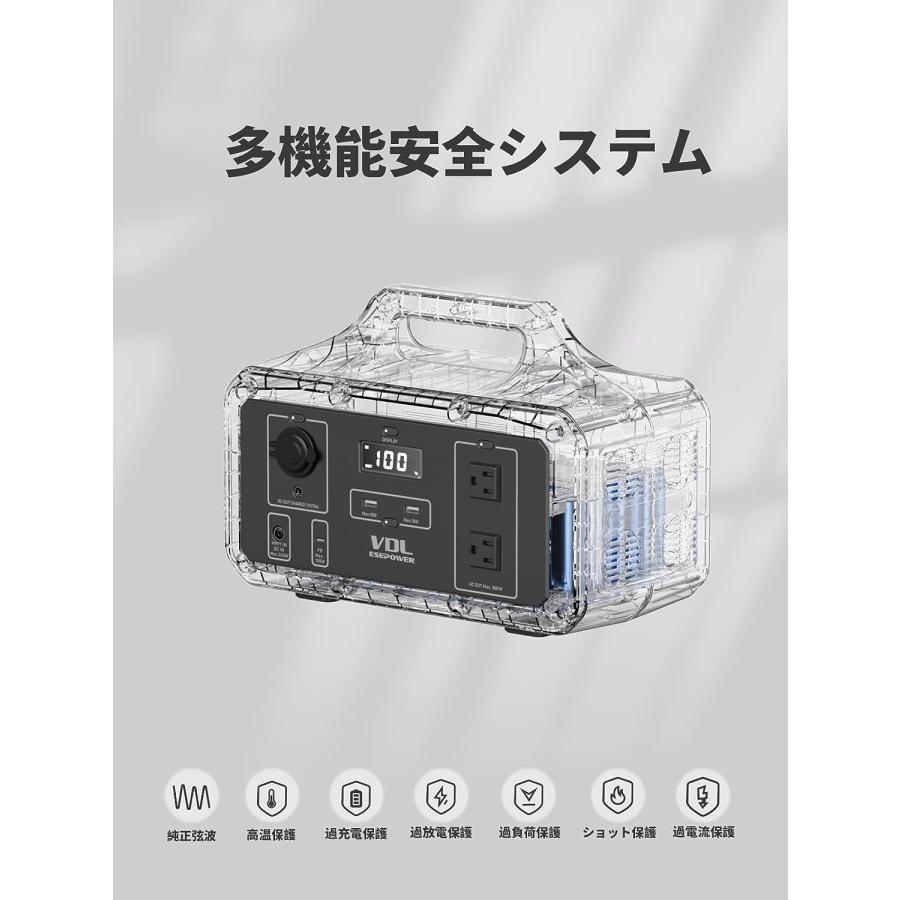 VDL ポータブル電源 800W 大容量 510Wh/138000mAh 急速充電 VDL ポータブル電源 800W 大容量 510Wh/138000mAh 急速充電