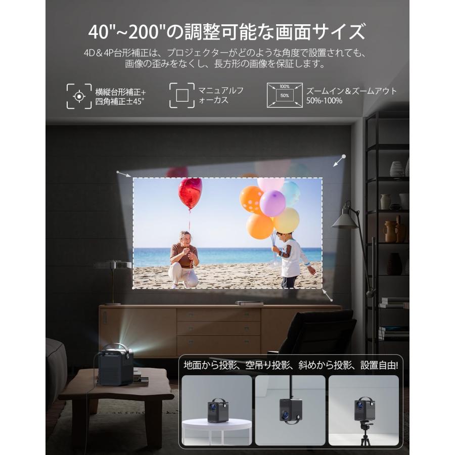 ETOE プロジェクター小型 Android TV10.0 Netflix搭載 1080p ETOE プロジェクター小型 Android TV10.0 Netflix搭載 1080p