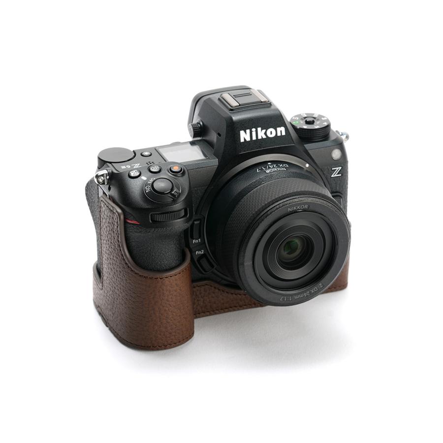 TP Original Nikon Z6III用 ボディーハーフケース ダークブラウン
