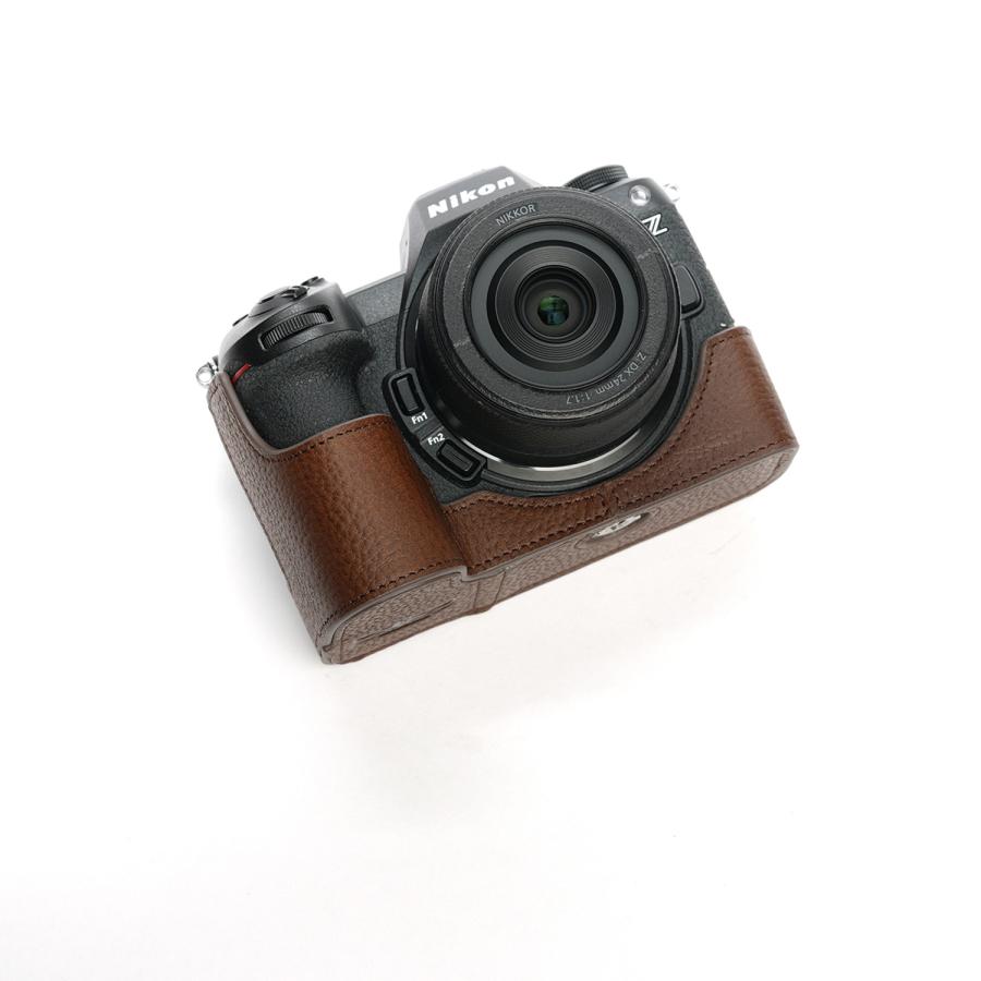 TP Original Nikon Z6III用 ボディーハーフケース ダークブラウン