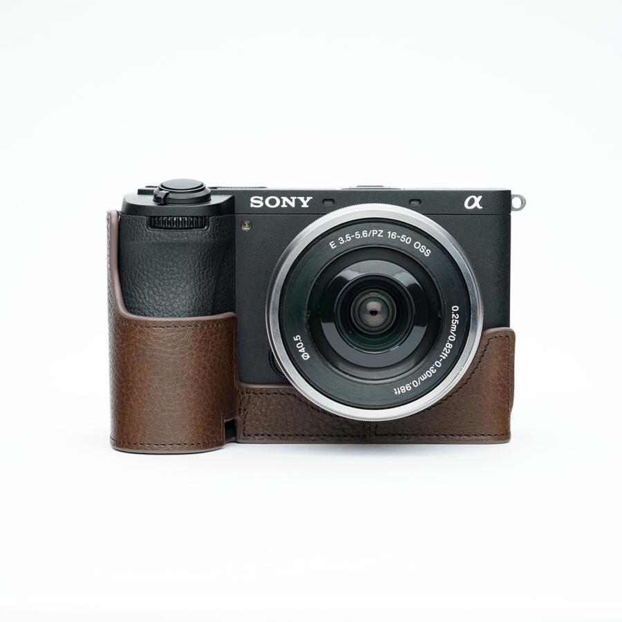 TP Original SONY α6700用 ボディーハーフケース ダークブラウン