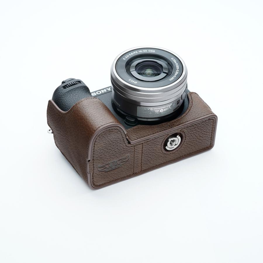 TP Original SONY α6700用 ボディーハーフケース ダークブラウン