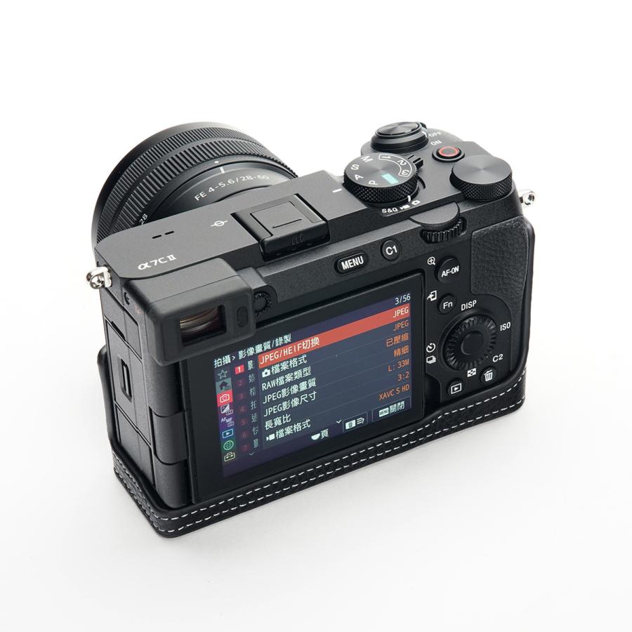 TP Original SONY α7C II /α7 CR用 ボディーハーフケース ブラック
