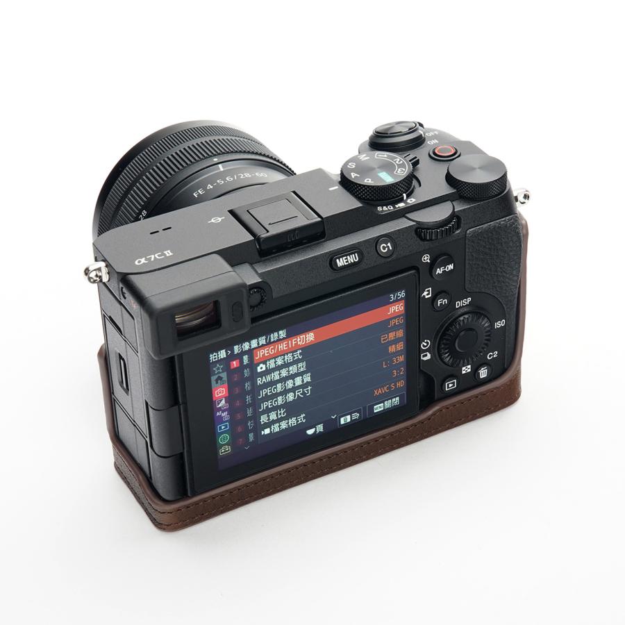 TP Original SONY α7C II /α7 CR用 ボディーハーフケース ダーク