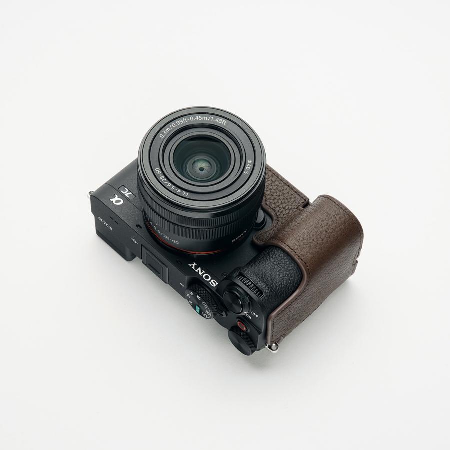 TP Original SONY α7C II /α7 CR用 ボディーハーフケース ダーク