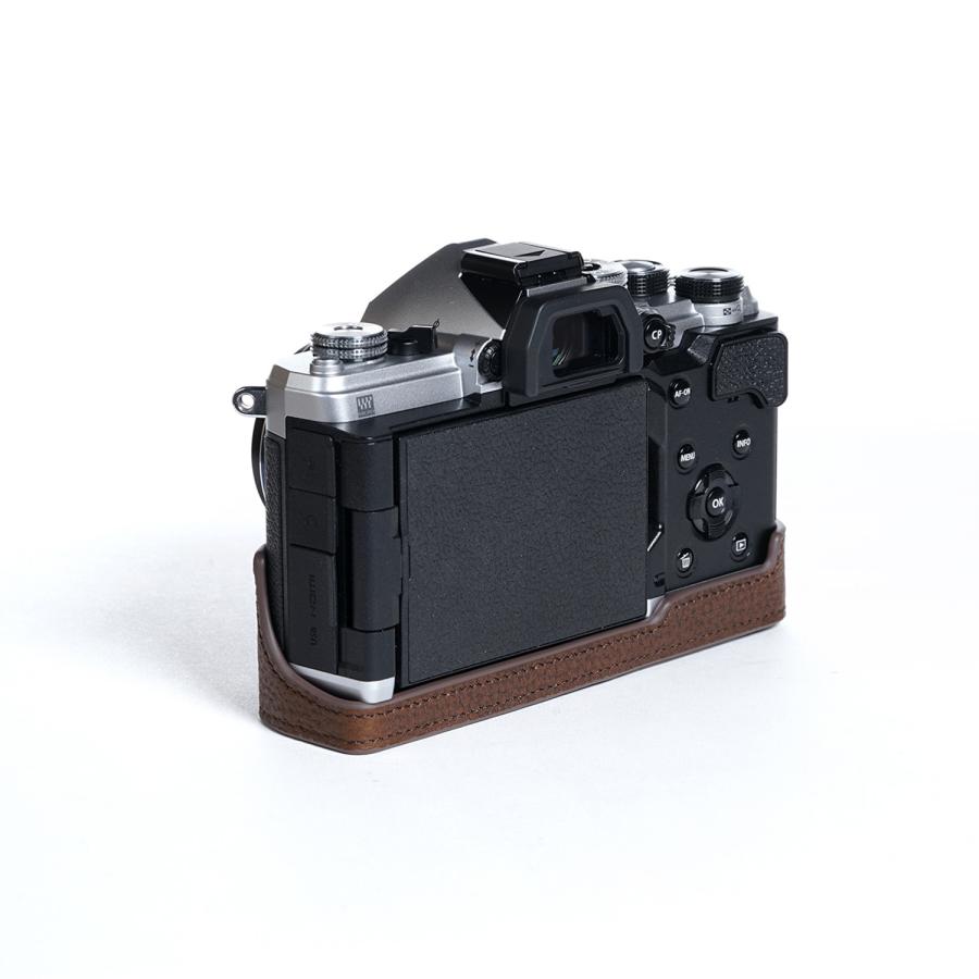 TP Original OM SYSTEM OM-3 用 ボディーハーフケース ダークブラウン