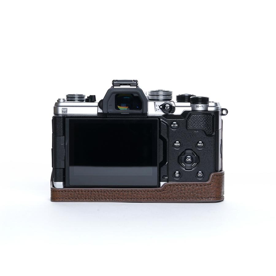TP Original OM SYSTEM OM-3 用 ボディーハーフケース ダークブラウン