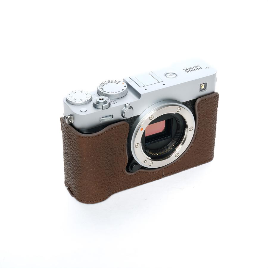 TP Original FUJIFILM X-E5 用 ボディーハーフケース ダークブラウン