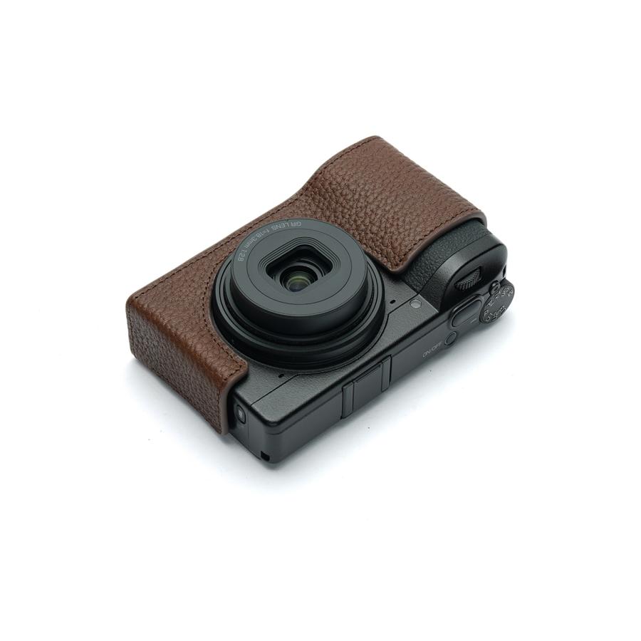 TP Original RICOH GR IV 用 ボディーハーフケース ダークブラウン