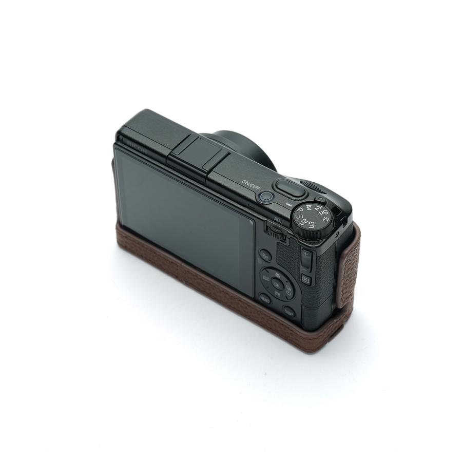 TP Original RICOH GR IV 用 ボディーハーフケース ダークブラウン