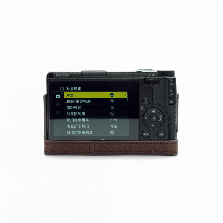 TP Original RICOH GR IV 用 ボディーハーフケース ダークブラウン