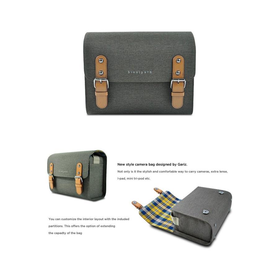 GARIZ ミラーレス一眼/コンパクトデジカメ用 ショルダーカメラバッグ CB-NCMGR グレー | GARIZ | 02