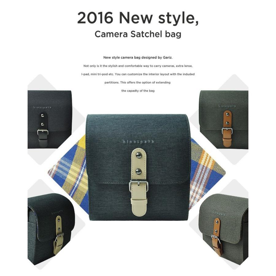 GARIZ ミラーレス一眼/コンパクトデジカメ用 ショルダーカメラバッグ CB-NCSKH カーキ | GARIZ | 04