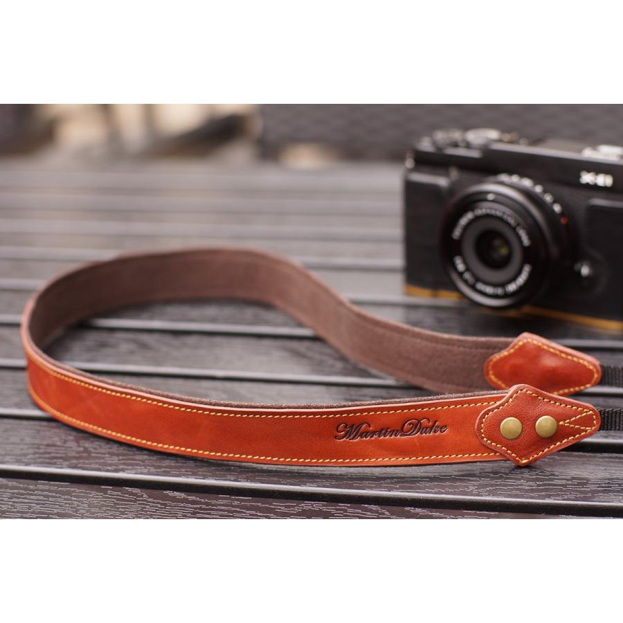 Martin Duke カメラネックストラップ SVEN Bon Bon Leather Neck Strap(N) Red Brown |  | 01
