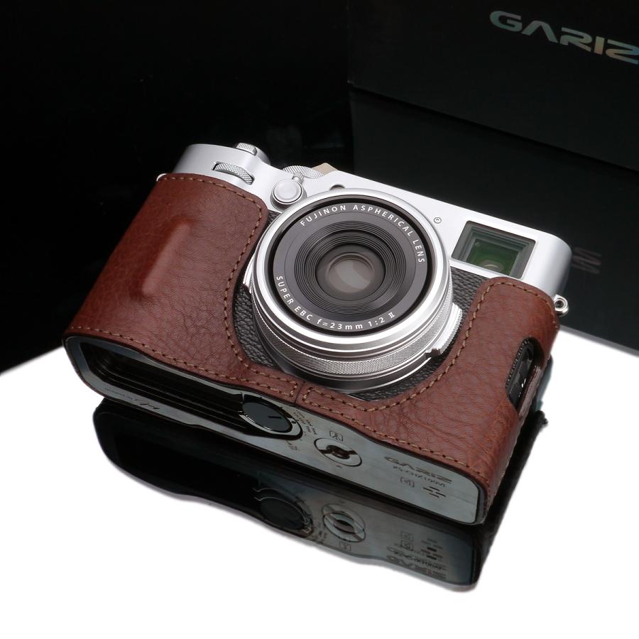 GARIZ/ゲリズ FUJIFILM X100VI用 本革カメラケース HG-X100VIBR ブラウン｜laughs｜07