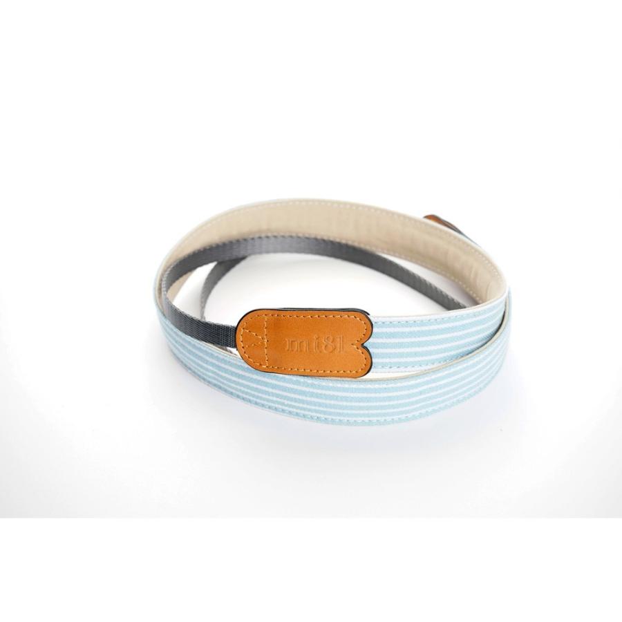 mi81 デジタル一眼カメラ用ネックストラップ LightBlueStripe MN010SB |  | 01