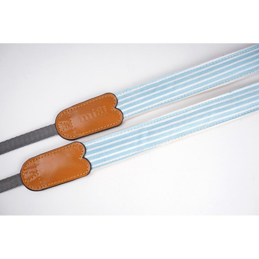 mi81 デジタル一眼カメラ用ネックストラップ LightBlueStripe MN010SB |  | 03