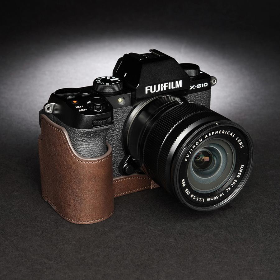 TP Original FUJIFIFILM X-S10 用 ボディーハーフケース ダーク 
