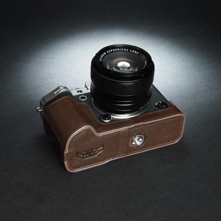 TP Original FUJIFILM X-T5 用 ボディーハーフケース ダークブラウン