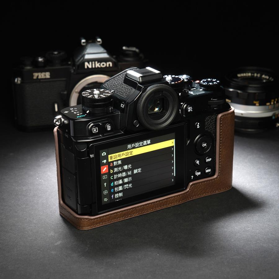 TP Original Nikon Zf 用 ボディーハーフケース ダークブラウン ［国内