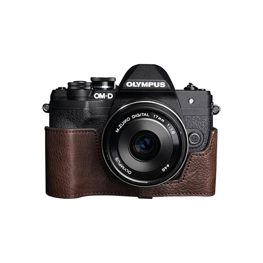 TP Original OLYMPUS E-M10 Mark IV 用 ボディーハーフケース ダーク