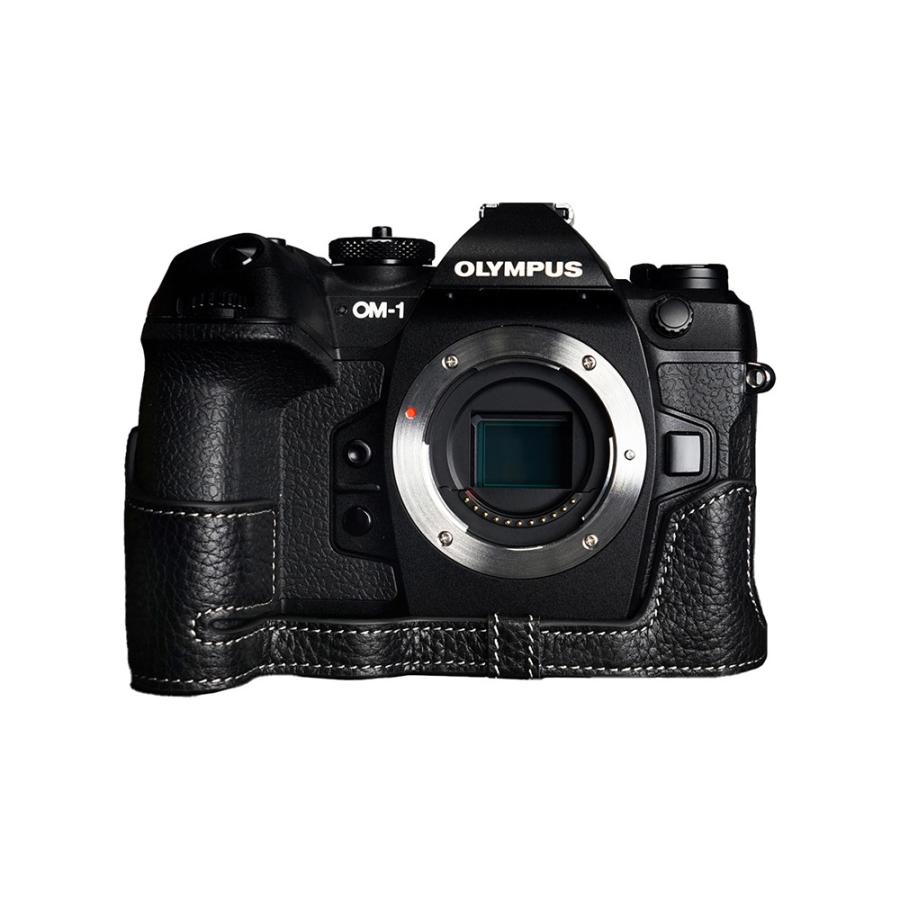 TP Original OM SYSTEM OM-1 用 ボディーハーフケース ブラック ［国内