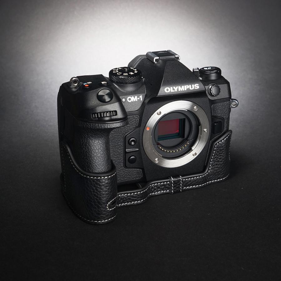 TP Original OM SYSTEM OM-1 用 ボディーハーフケース ブラック ［国内