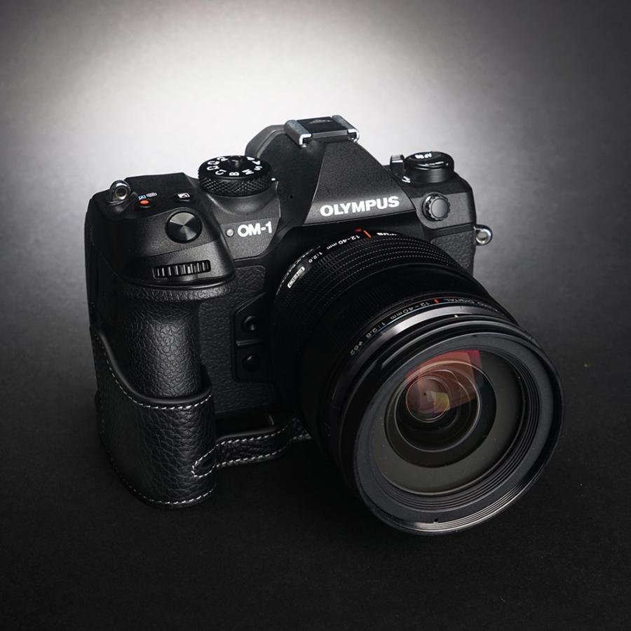 TP Original OM SYSTEM OM-1 用 ボディーハーフケース ブラック ［国内