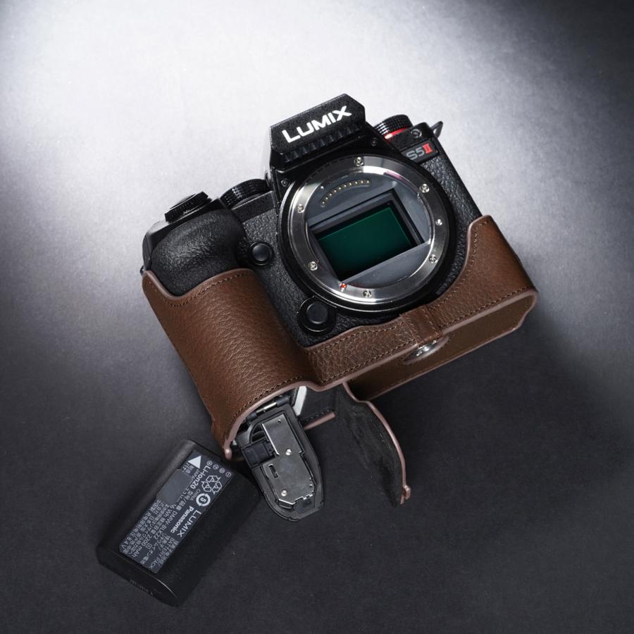 TP Original Panasonic LUMIX S5II 用 ボディーハーフケース ダーク