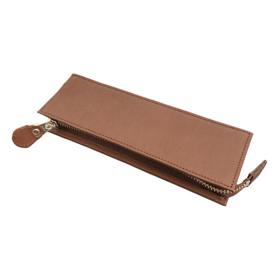 ペンケース グローブ革 角形（茶） | 