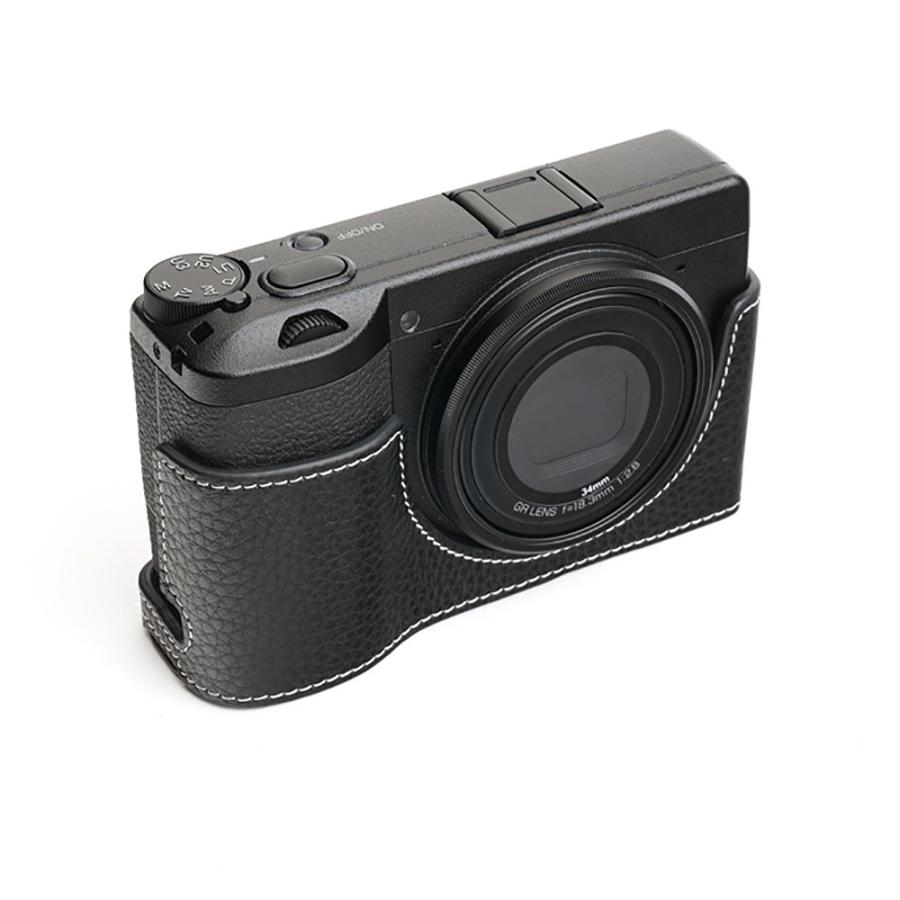 RICOH GR III ヘッドポーターケース付 RICOH GR/GR II/GR III/GR IIIx ケース PUレザー ポーチ型