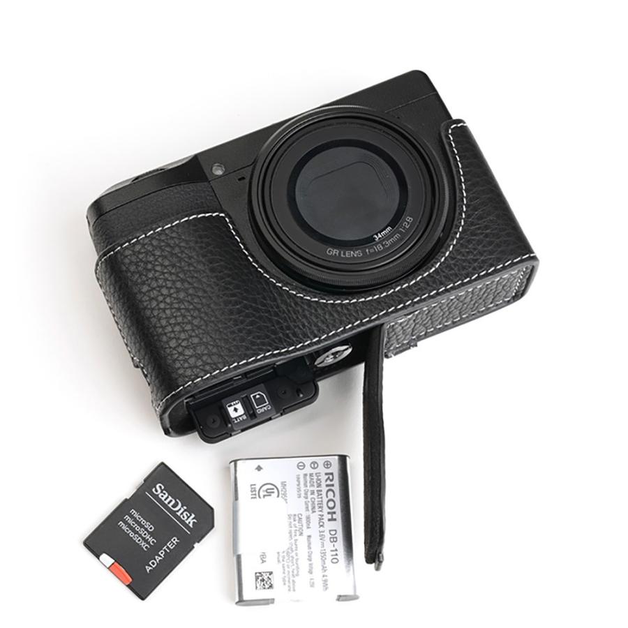 TP Original RICOH GR III 用 ボディーハーフケース ブラック ［国内