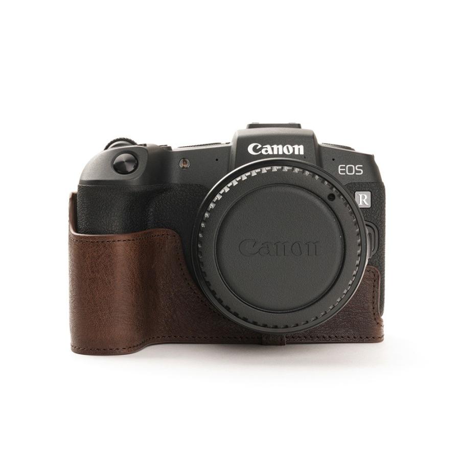 TP Original Canon EOS RP 用 ボディーハーフケース ダークブラウン