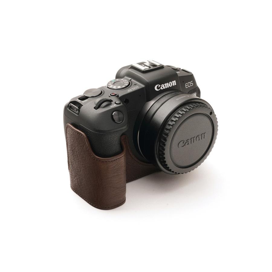 TP Original Canon EOS RP 用 ボディーハーフケース ダークブラウン
