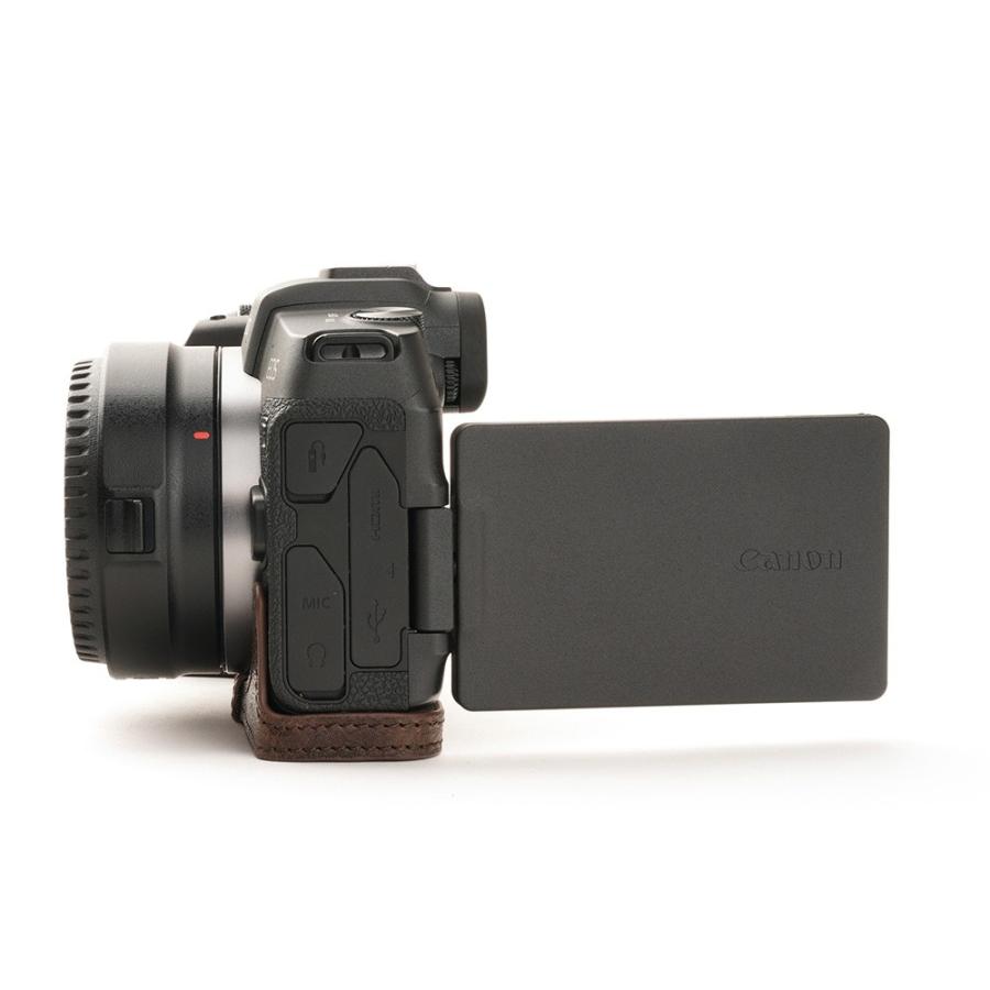 TP Original Canon EOS RP 用 ボディーハーフケース ダークブラウン