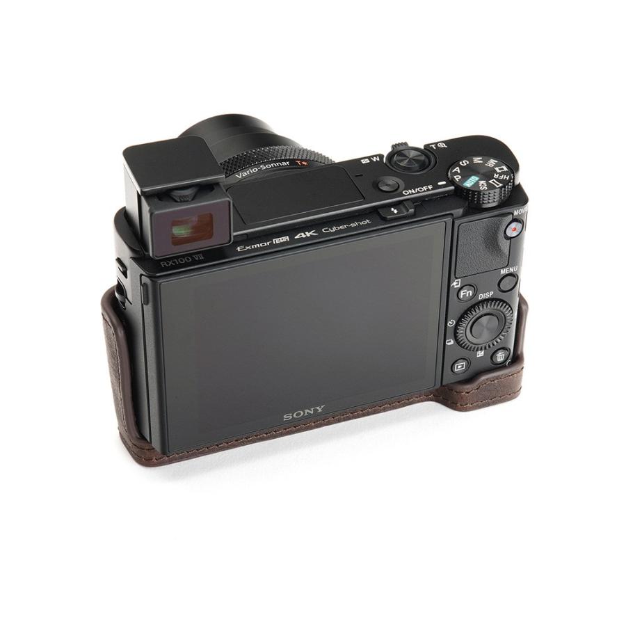 TP Original SONY RX100VII （DSC-RX100M7） 用 ボディーハーフケース ダークブラウン ［国内正規品］｜laughs｜08