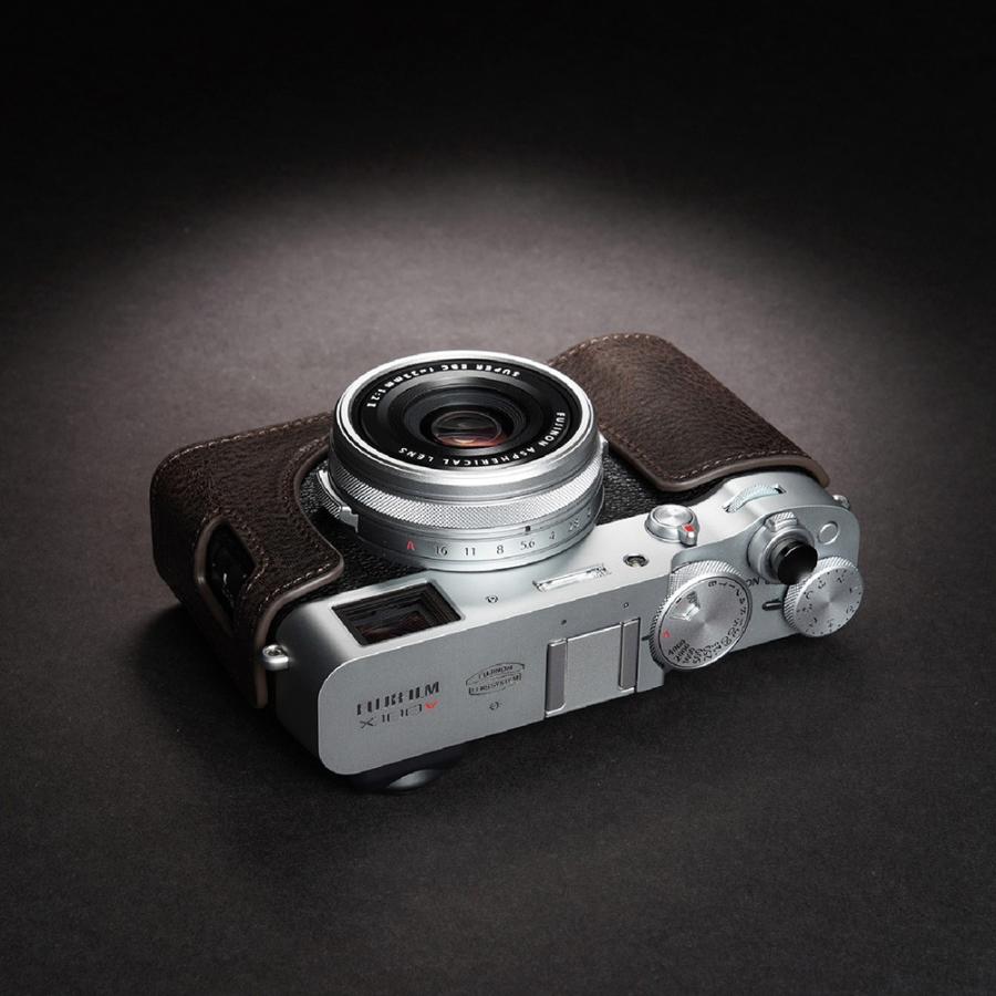 TP Original FUJIFIFILM X100V 用 ボディーハーフケース ダークブラウン ［国内正規品］｜laughs｜12