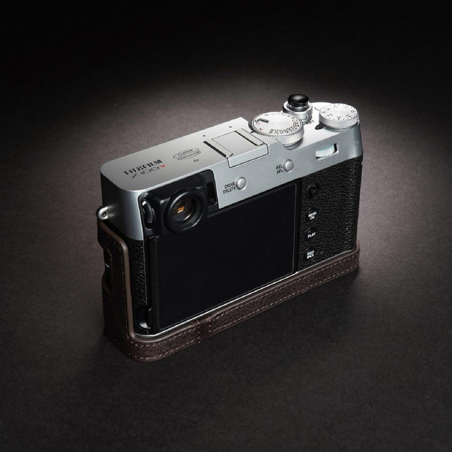 TP Original FUJIFIFILM X100V 用 ボディーハーフケース ダークブラウン ［国内正規品］｜laughs｜13