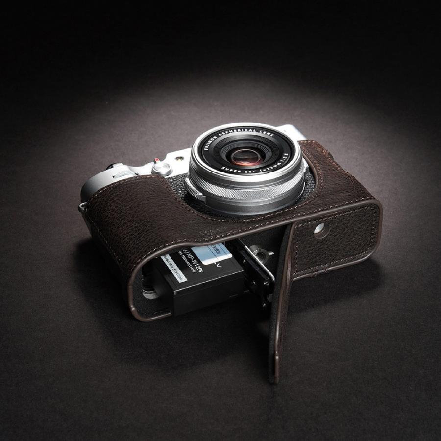 TP Original FUJIFIFILM X100V 用 ボディーハーフケース ダークブラウン ［国内正規品］｜laughs｜09